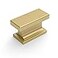 Amerdeco 10 Pack Brushed Gold Cabinet Knobs 146 Inch37mm Single Hole Cabinet Handles Rectangle Dresser Knobs Drawer Knob for Bathroom Cabinets
