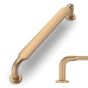 Amerdeco 10 Pack Champagne Bronze Cabinet Pulls 5 Inch128mm Hole Centers Kitchen Cabinet Handles Solid Zinc Alloy Cabinet Hardware Drawer Pulls ZH0051