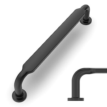 Amerdeco 10 Pack Matte Black Cabinet Pulls 5 Inch128mm Hole Centers Kitchen Cabinet Handles Solid Zinc Alloy Cabinet Hardware Drawer Pulls ZH0051