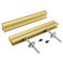 Peaha 5 Pack Adjustable Cabinet Drawer Pulls Overall Length 102mm4inch Brushed Brass Drawer Handles Dresser Hardware for Cupboard