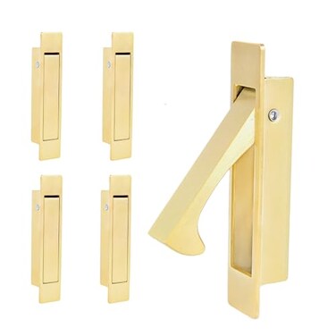 DONTAY PULL 02 Pocket Door Pull Handle Edge Pull Professional Stainless Steel 304 Flush Mount for Sliding Door Satin Brass 5