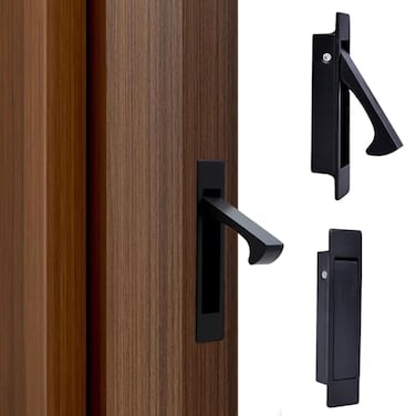 Dontay Pocket Door Handles Edge PullProfessional Stainless Steel 304 Flush Mount Door Pull for Pocket Sliding Door Matte Black 1