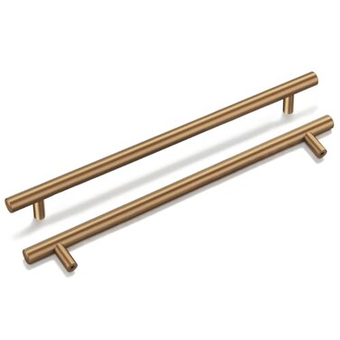 goldenwarm 10 Pack Champagne Bronze Cabinet Pulls Gold Cabinet Handles 10 inch256mm Champagne Drawer Pulls Brushed Bronze Cabinet Pulls Kitchen Bathroom Bedroom Furniture Handles