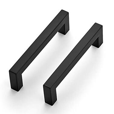Ravinte 10 Pack 412 Inch Kitchen Square Cabinet Handles Matte Black Pulls Black Drawer Pulls Kitchen Cabinet Hardware Handles
