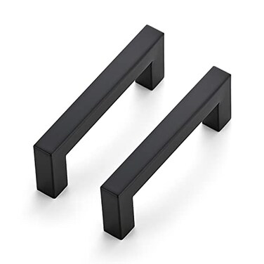 Ravinte 10 Pack 312 Inch Kitchen Square Cabinet Handles Matte Black Pulls Black Drawer Pulls Kitchen Cabinet Hardware Handles