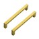Ravinte 5 Pack 614 Inch Kitchen Square Cabinet Handles Brushed Brass Pulls Stainless Steel Drawer Pulls Kitchen Cabinet Hardware Handles