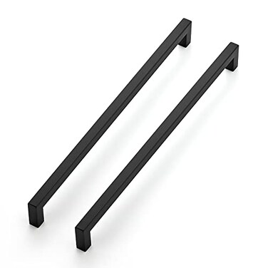 Ravinte 18 Pack 1235 Inch Kitchen Square Cabinet Handles Matte Black Pulls Black Drawer Pulls Kitchen Cabinet Hardware for Cupboard Drawer Handles