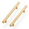Ravinte 10 Pack Brass 412 Inch Hole Center Champagne Gold Handles Square Cabinet Hardware Stainless Steel Pulls for Kitchen Cupboard Drawers 7 Inch Overall Length