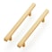 Ravinte 10 Pack Brass 412 Inch Hole Center Champagne Gold Handles Square Cabinet Hardware Stainless Steel Pulls for Kitchen Cupboard Drawers 7 Inch Overall Length