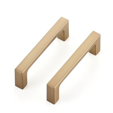 Ravinte 10 Pack Solid 3 Inch Square Cabinet Handles Champagne Bronze Pulls for Drawers and Kitchen Cabinets Hardware Handles