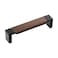 Belwith-Keeler BelwithKeeler B076620WNMB Fuse Collection Pull 5116 Inch 128mm Center to Center Matte Black with Walnut