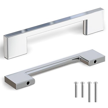 Southern Hills Polished Chrome Cabinet Handles 5Pack 375 Centers Chrome Drawer Pulls Silver Cabinet Handles Modern Cabinet Hardware Kitchen Cabinet Pulls SH322996CHR5