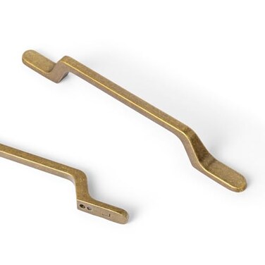 Goo-Ki GooKi 6 Pack Cabinet Handles Antique Brass Drawer Pulls 504 cc Vintage Brass Bar Cabinet Pulls Retro Zinc Alloy Kitchen Solid Hardware