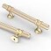 Asidrama 10 Pack 375 Inch96mm Knurled Brushed Brass Kitchen Cabinet Handles Glod Cabinet Pulls Kitchen Cabinet Hardware Cupboard Handles Drawer Pulls