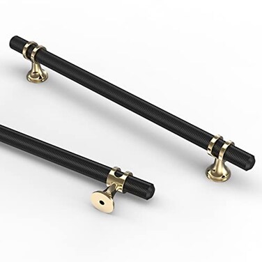 Asidrama 10 Pack 75 Inch192mm Knurled Matte Black Kitchen Cabinet Handles Black Cabinet Pulls Kitchen Cabinet Hardware Cupboard Handles Drawer Pulls