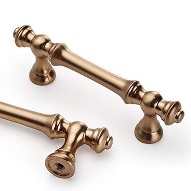 Asidrama 10 Pack 3 Inch76mm Champagne Bronze Kitchen Cabinet HandlesBrushed Brass Cabinet Pulls Kitchen Cabinet Hardware for Cupboard Gold Drawer Pulls
