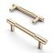 Asidrama 10 Pack 375 Inch96mm Gold Cabinet Pulls Knurled Cabinet Handles Cupboard Handles Kitchen Cabinet Hardware for Cupboard Drawer Pulls