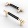 Asidrama 10 Pack 375 Inch96mm Matte Black Cabinet Pulls Knurled Cabinet Handles Gold Cupboard Handles Kitchen Cabinet Hardware for Cupboard Drawer Pulls