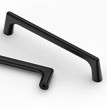 Asidrama 10 Pack 5 Inch128mm Matte Black Cabinet Pulls Cabinet Handles Cupboard Handles Kitchen Cabinet Hardware for Cupboard Drawer Pulls