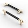 Asidrama 10 Pack 5 Inch128mm Matte Black Cabinet Pulls Knurled Cabinet Handles Gold Cupboard Handles Kitchen Cabinet Hardware for Cupboard Drawer Pulls