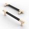 Asidrama 10 Pack 5 Inch128mm Matte Black Cabinet Pulls Knurled Cabinet Handles Gold Cupboard Handles Kitchen Cabinet Hardware for Cupboard Drawer Pulls