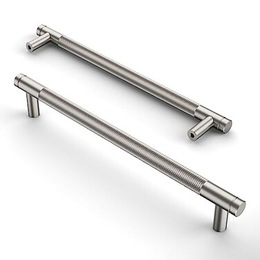 Asidrama 10 Pack 75 Inch192mm Brushed Satin Nickel Cabinet Pulls Knurled Cabinet Handles Cupboard Handles Kitchen Cabinet Hardware for Cupboard Drawer Pulls