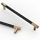 Asidrama 10 Pack 75 Inch192mm Matte Black and Champagne Bronze Cabinet Pulls Knurled Cabinet Handles Cupboard Handles Kitchen Cabinet Hardware for Cupboard Drawer Pulls