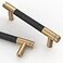 Asidrama 20 Pack 5 Inch128mm Matte Black and Champagne Bronze Cabinet Pulls Knurled Cabinet Handles Cupboard Handles Kitchen Cabinet Hardware for Cupboard Drawer Pulls