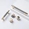 Westablize 24 Pack 5 Inch 128 mm Bar Cabinet Pulls Gold and Grey Knurled Handles for Brushed Gold Drawer Pulls Cupboard Aluminum Handles
