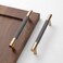 Westablize 24 Pack 5 Inch 128 mm Bar Cabinet Pulls Gold and Grey Knurled Handles for Brushed Gold Drawer Pulls Cupboard Aluminum Handles