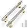 Rergy 10 Pack 5 Inch Brushed Nickel Cabinet PullsBrushed Nickel and Gold Cabinet PullsHeavyDuty Kitchen Cabinet HandlesRustResistant Zinc Alloy Drawer Handles for CupboardClosetBathroom