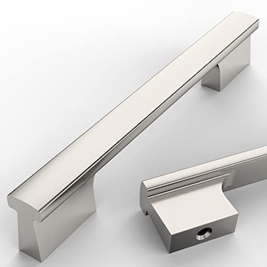 Asidrama 10 Pack 5 Inch128mm Brushed Satin Nickel Cabinet Pulls Kitchen Cabinet Handles Satin Nickel Cabinet Pulls Cabinet Hardware for Cupboard Drawer