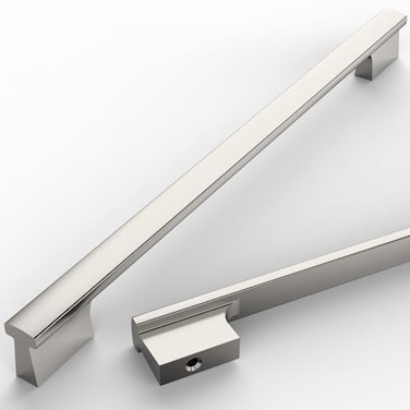 Asidrama 10 Pack 10 Inch254mm Brushed Satin Nickel Cabinet Pulls Kitchen Cabinet Handles Satin Nickel Cabinet Pulls Cabinet Hardware for Cupboard Drawer