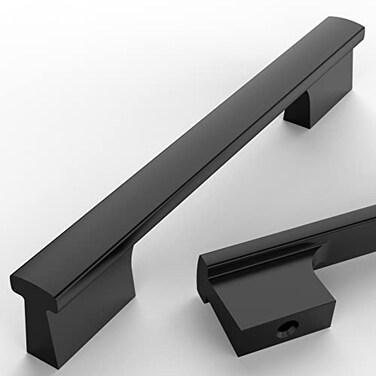 Asidrama 10 Pack 5 Inch128mm Matte Black Cabinet Pulls Kitchen Cabinet Handles Black Cabinet Pulls Cabinet Hardware for Cupboard Drawer