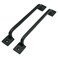 CRAFTSMAN ROAD Black Cast Iron Pull Handles 12 inch Squared Base Set of 2 Cabinet Door Handles Gate Handle Pull Barn Door Hardware Grab Handles