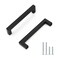 Probrico 10 Pack Square Black Kitchen Cabinet PullsStainless Steel 5inch Hole Centers Black Cabinet HandlesSquare Corner Bar Black Dresser Drawer Pull Handles