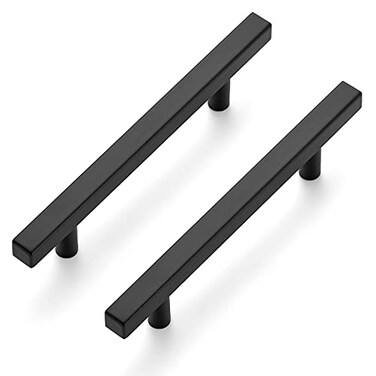 Ravinte Black Cabinet Handles 30 Pack 412 inch Matte Black Square Cabinet Pulls Kitchen Hardware 7 inch Overall Length Kitchen Drawer Pulls