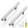 Ravinte Brushed Nickel Cabinet Handles 30 Pack 334 inch Satin Nickel Square Cabinet Pulls Silver Hardware for Kitchen Cabinets 6 inch Overall Length Stainless Steel Drawer Pulls