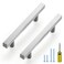 Ravinte Brushed Nickel Cabinet Handles 30 Pack 334 inch Satin Nickel Square Cabinet Pulls Silver Hardware for Kitchen Cabinets 6 inch Overall Length Stainless Steel Drawer Pulls