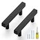 Ravinte Black Cabinet Handles 10 Pack 212 inch Matte Black Square Cabinet Pulls Black Kitchen Hardware 4 inch Overall Length Black Kitchen Drawer Pulls