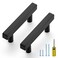 Ravinte Black Cabinet Handles 10 Pack 212 inch Matte Black Square Cabinet Pulls Black Kitchen Hardware 4 inch Overall Length Black Kitchen Drawer Pulls