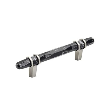 Amerock Cabinet Pull Marble BlackSatin Nickel 334 inch 96 mm CentertoCenter Carrione 1 Pack Drawer Pull Drawer Handle Cabinet Hardware