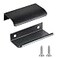 JOOJA 10 Pack Modern Style Finger Edge Pull Furniture DrawerHandles Hidden Cabinet Kitchen Drawer Handles KnobsBlack 80mm