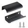 JOOJA 10 Pack Modern Style Finger Edge Pull Furniture DrawerHandles Hidden Cabinet Kitchen Drawer Handles KnobsBlack 80mm