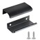 JOOJA 10 Pack Modern Style Finger Edge Pull Furniture DrawerHandles Hidden Cabinet Kitchen Drawer Handles KnobsBlack 80mm