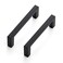 Ravinte 25 Pack Matte Black Cabinet Pulls 3 Inch 76mm Hole Center Slim Kitchen Handles Square Drawer Pulls for Cabinets Cupboards Hardware