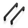 Ravinte 10 Pack Matte Black Cabinet Pulls 334 Inch 96mm Hole Center Slim Kitchen Handles Square Drawer Pulls for Cabinets Cupboards Hardware