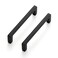Ravinte 10 Pack Matte Black Cabinet Pulls 334 Inch 96mm Hole Center Slim Kitchen Handles Square Drawer Pulls for Cabinets Cupboards Hardware