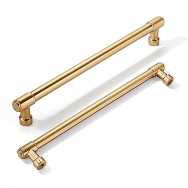 khtumeware 10 Pack 8 Inch203mm Champagne Bronze Kitchen Cabinet Handles Warm Brass Cabinet Pulls Gold Kitchen Cabinet Hardware for Cupboard Drawer Pulls Dresser Handle