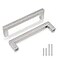 Goldenwarm 15 Pack 5 Inch Brushed Nickel Cabinet Handles Kitchen Brushed Satin Nickel Drawer Pulls Stainless Steel 128mm Cabinet Hardware Square Bar Modern Cabinet Pulls for Kitchen